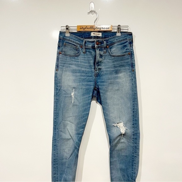Madewell 9" High-Rise Skinny Jeans: Destructed-Hem Edition - Picture 8 of 15